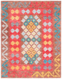 Aspen 403 Hand Tufted 80% Wool, 20% Cotton Bohemian Rug Brown / Red 80% Wool, 20% Cotton APN403T-8