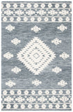 Aspen 550 Bohemian Hand Tufted 100% Wool Pile Rug Dark Grey / Ivory