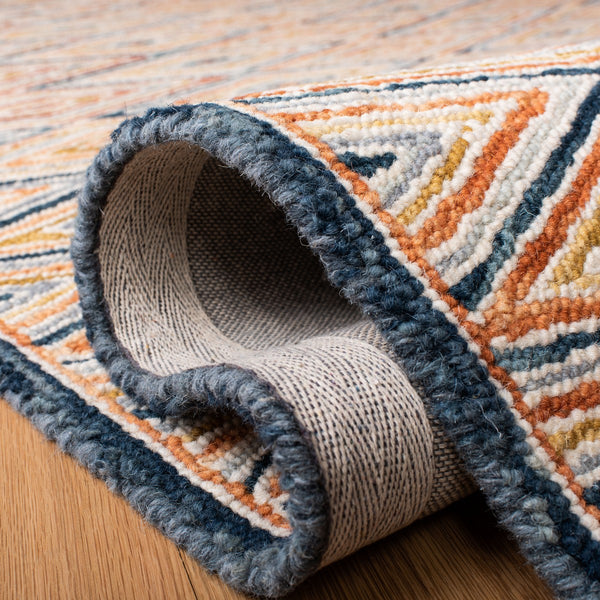 Aspen 808 Bohemian Hand Tufted 100% Wool Pile Rug Gold / Rust