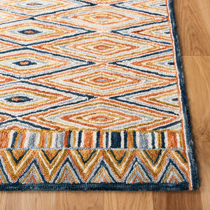 Aspen 808 Bohemian Hand Tufted 100% Wool Pile Rug Gold / Rust