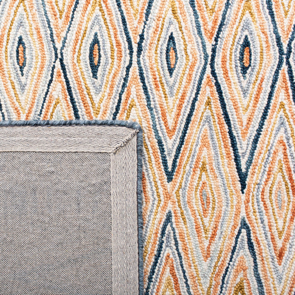 Aspen 808 Bohemian Hand Tufted 100% Wool Pile Rug Gold / Rust