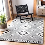 Aspen 814 Bohemian Hand Tufted 100% Wool Pile Rug Black / Ivory