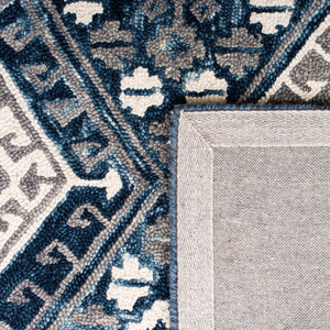 Aspen 825 Bohemian Hand Tufted 100% Wool Pile Rug Grey / Ivory