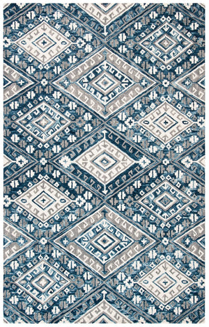 Aspen 825 Bohemian Hand Tufted 100% Wool Pile Rug Grey / Ivory