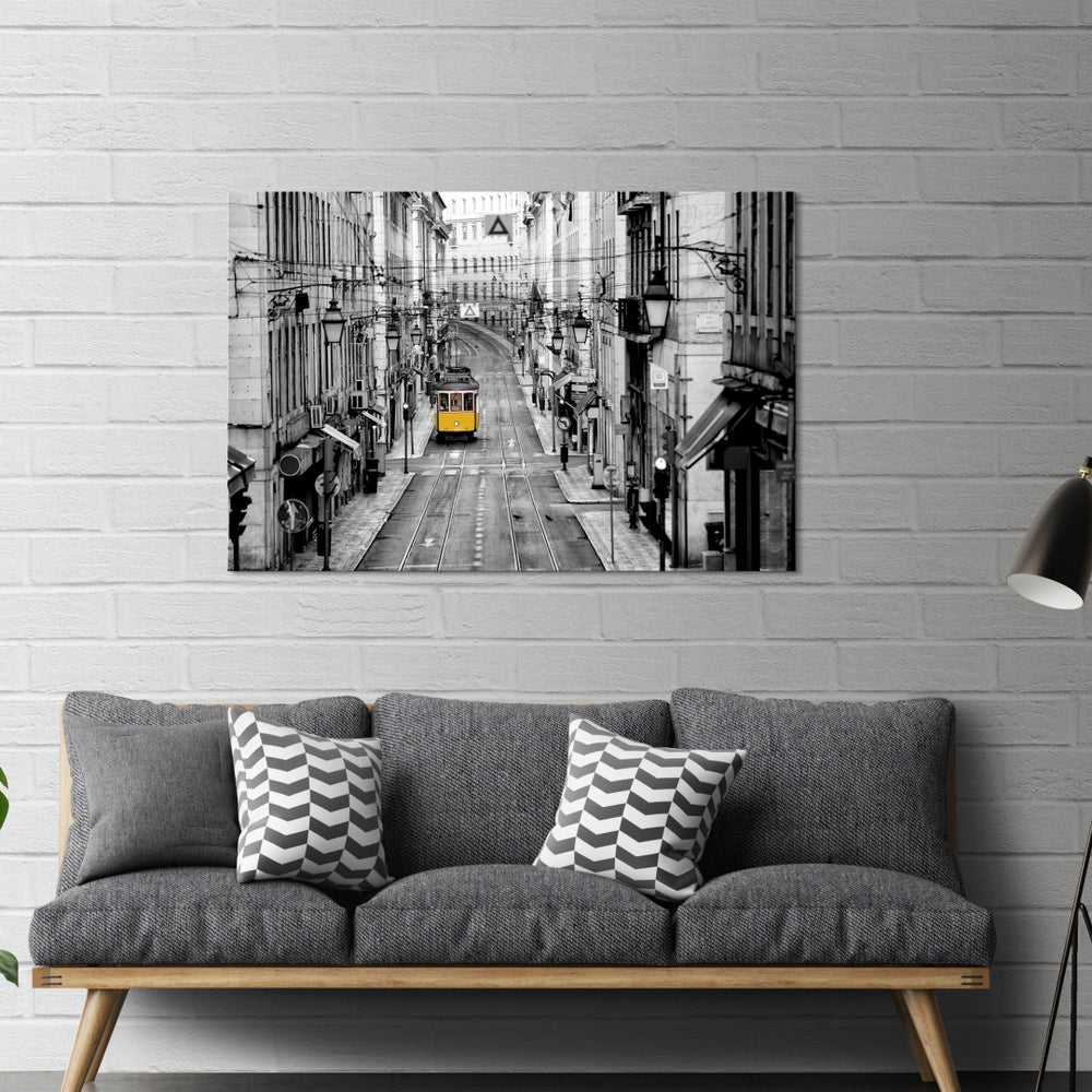 Yosemite Home Decor Lisbon Yellow Tram AR30216827-YHD