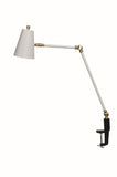 Aria Task Lamp White /Satin Brass House of Troy AR403-WT/SB