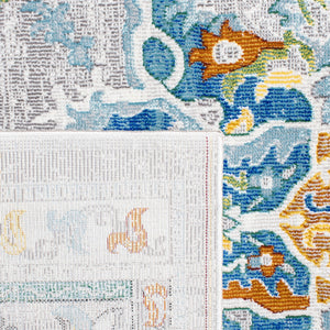 Aria 129 Transitional Power Loomed 100% Polypropylene Pile Rug Grey / Blue