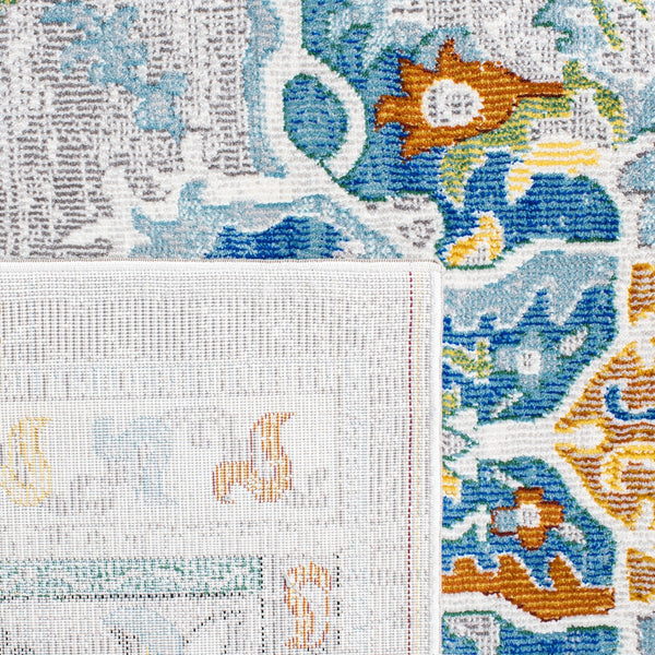 Aria 129 Transitional Power Loomed 100% Polypropylene Pile Rug Grey / Blue