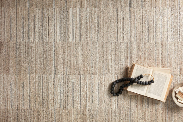 Loloi Rugs Arden ARD-01 Polyester | Polypropylene Pile Power Loomed Contemporary Runner Rug Natural / Pebble 24.5745 ARDNARD-01NAPP26C0