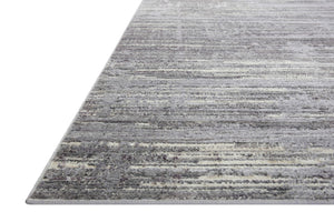 Loloi Rugs Arden ARD-03 Polyester | Polypropylene Pile Power Loomed Contemporary Runner Rug Grey / Ivory 24.5745 ARDNARD-03GYIV26C0