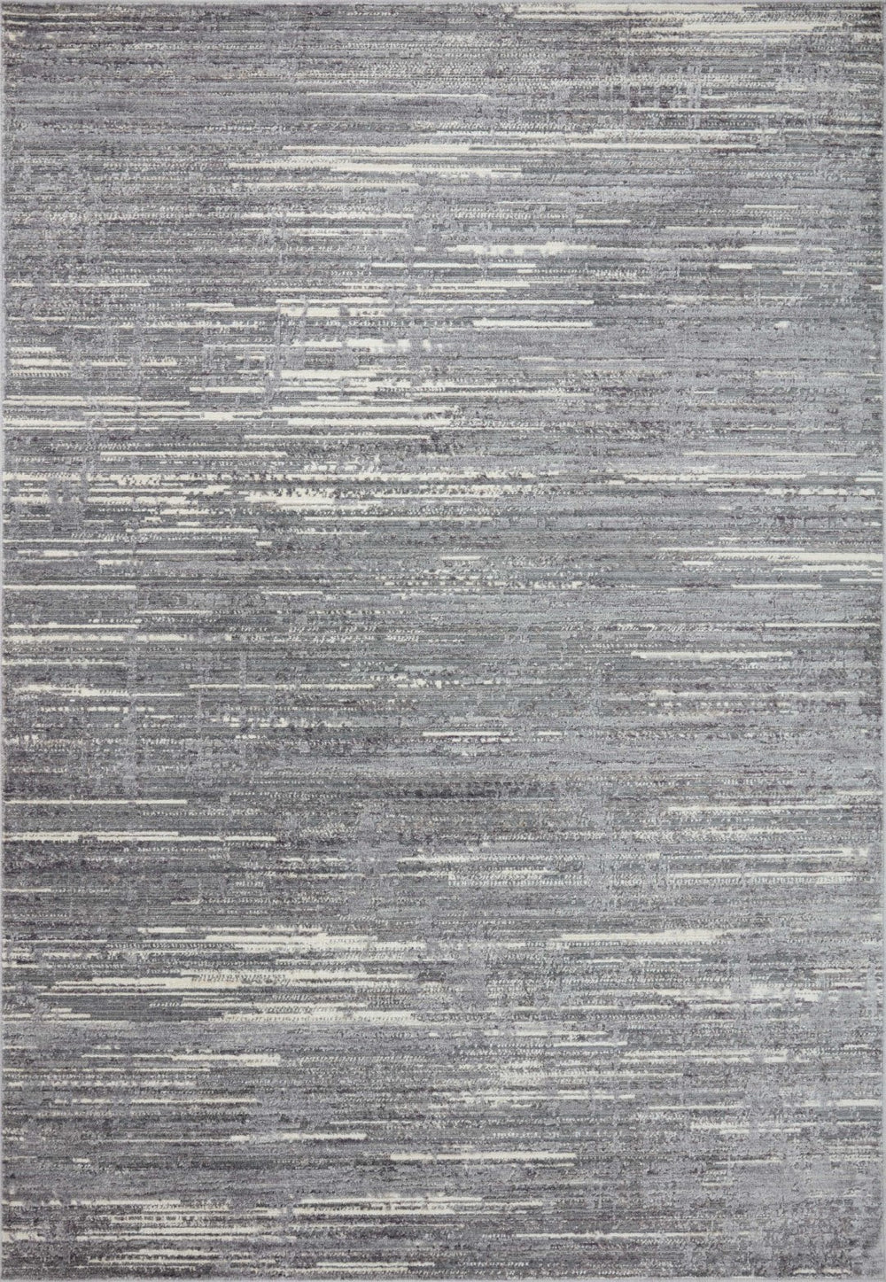 Loloi Rugs Arden ARD-03 Polyester | Polypropylene Pile Power Loomed Contemporary Area Rug Grey / Ivory 118.766 ARDNARD-03GYIVB6F6