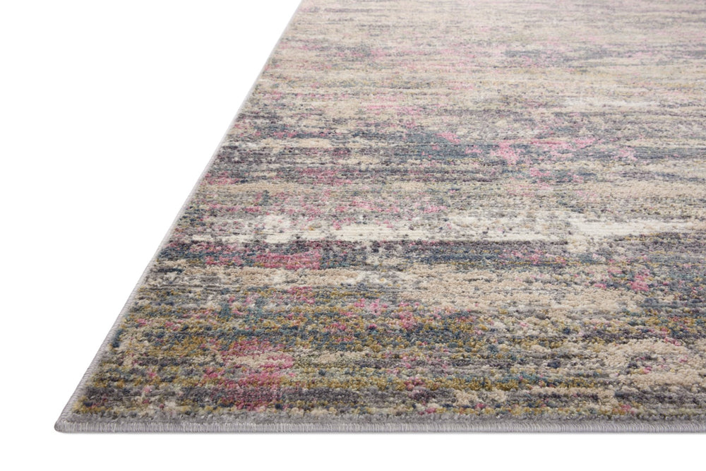 Loloi Rugs Arden ARD-05 Polyester | Polypropylene Pile Power Loomed Contemporary Runner Rug Berry / Multi 24.5745 ARDNARD-05BYML26C0