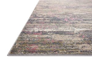 Loloi Rugs Arden ARD-05 Polyester | Polypropylene Pile Power Loomed Contemporary Runner Rug Berry / Multi 24.5745 ARDNARD-05BYML26C0
