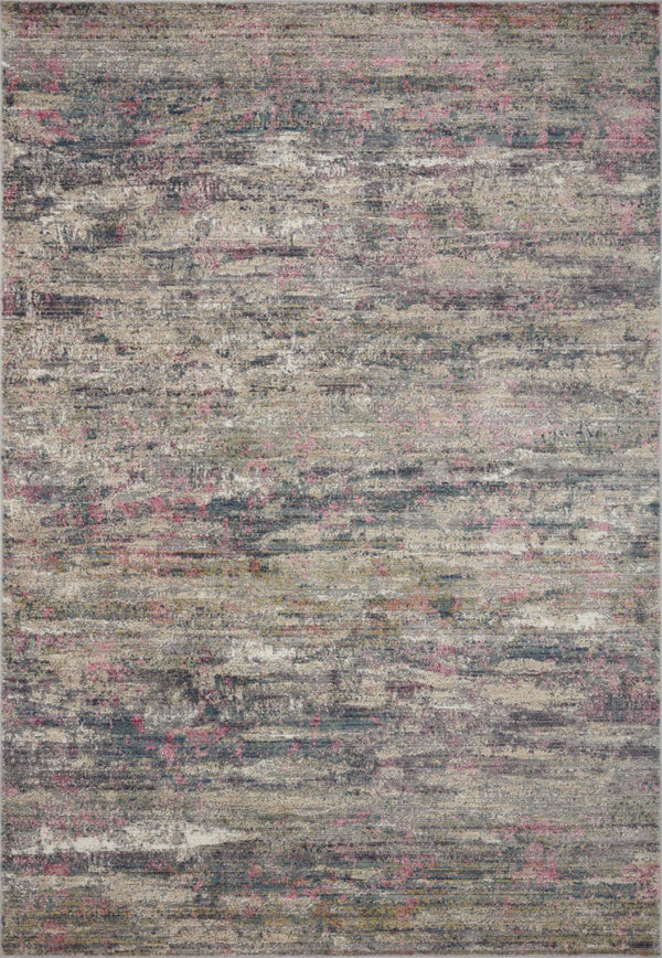 Loloi Rugs Arden ARD-05 Polyester | Polypropylene Pile Power Loomed Contemporary Runner Rug Berry / Multi 24.5745 ARDNARD-05BYML26C0