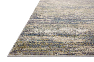 Loloi Rugs Arden ARD-05 Polyester | Polypropylene Pile Power Loomed Contemporary Runner Rug Granite / Ocean 24.5745 ARDNARD-05GNOC26C0