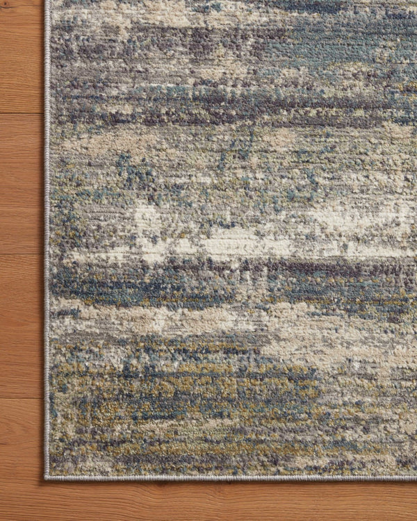 Loloi Rugs Arden ARD-05 Polyester | Polypropylene Pile Power Loomed Contemporary Runner Rug Granite / Ocean 24.5745 ARDNARD-05GNOC26C0