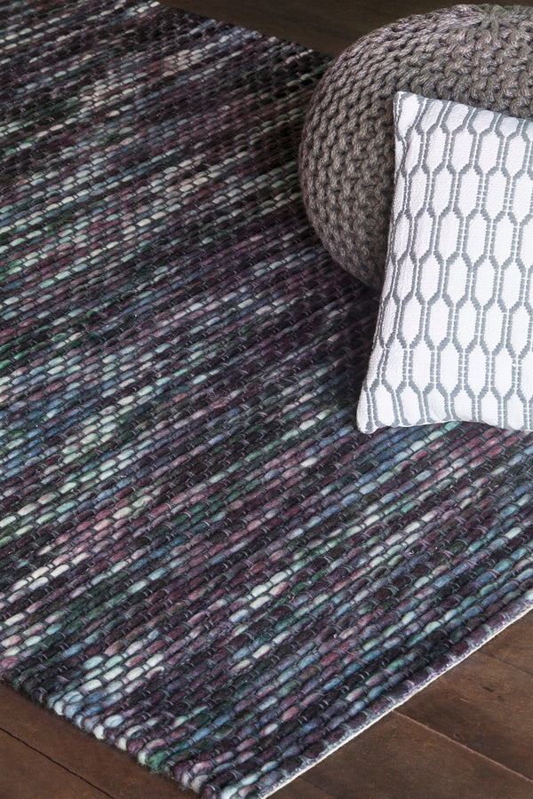 Chandra Rugs Argos 100% Wool Hand-Woven Contemporary Wool Rug Purple/Multi 7'9 x 10'6