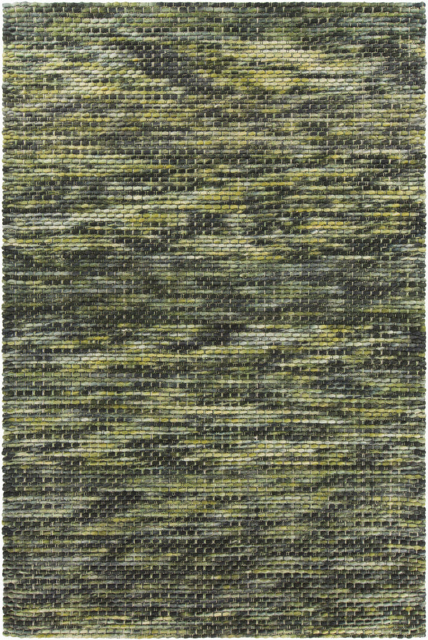 Chandra Rugs Argos 100% Wool Hand-Woven Contemporary Wool Rug Cream/Green 7'9 x 10'6