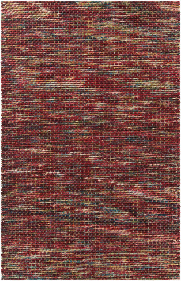 Chandra Rugs Argos 100% Wool Hand-Woven Contemporary Wool Rug Red/Multi 7'9 x 10'6