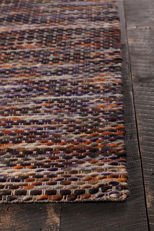 Chandra Rugs Argos 100% Wool Hand-Woven Contemporary Wool Rug Orange/Multi 7'9 x 10'6