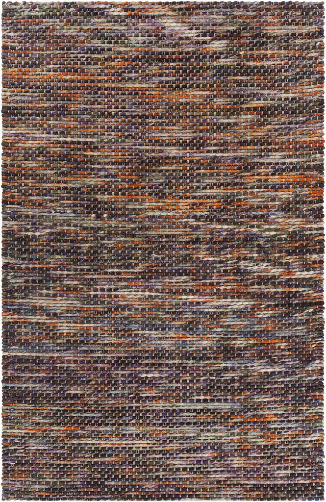 Chandra Rugs Argos 100% Wool Hand-Woven Contemporary Wool Rug Orange/Multi 7'9 x 10'6