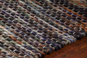 Chandra Rugs Argos 100% Wool Hand-Woven Contemporary Wool Rug Orange/Multi 7'9 x 10'6