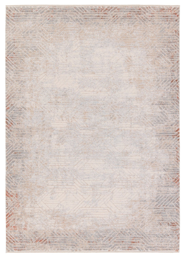 Jaipur Living Aries Venture ARI01 Power Loomed 100% Polyester Geometric Area Rug Tan 100% Polyester RUG155115