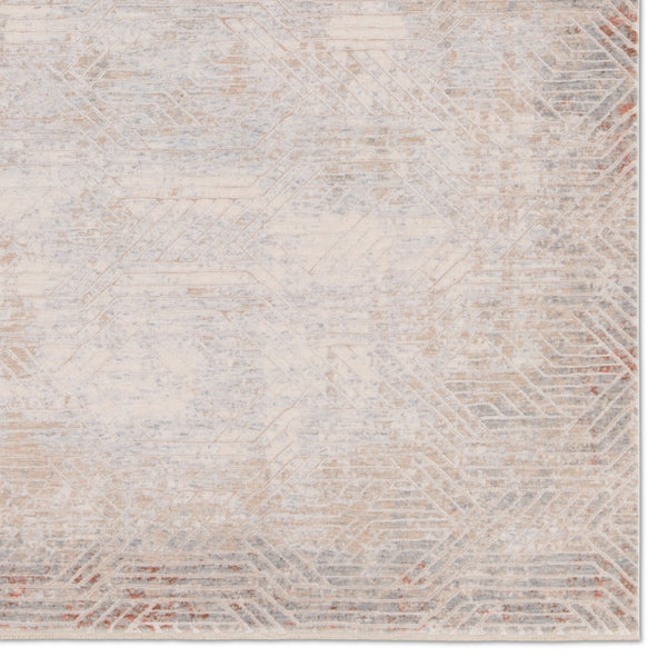 Jaipur Living Aries Venture ARI01 Power Loomed 100% Polyester Geometric Area Rug Tan 100% Polyester RUG155115
