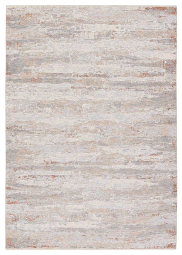 Jaipur Living Aries Taroko ARI02 Power Loomed 100% Polyester Abstract Area Rug Tan 100% Polyester RUG155120