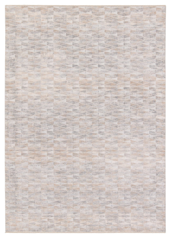 Jaipur Living Aries Luray ARI03 Power Loomed 100% Polyester Trellis Area Rug Tan 100% Polyester RUG155125