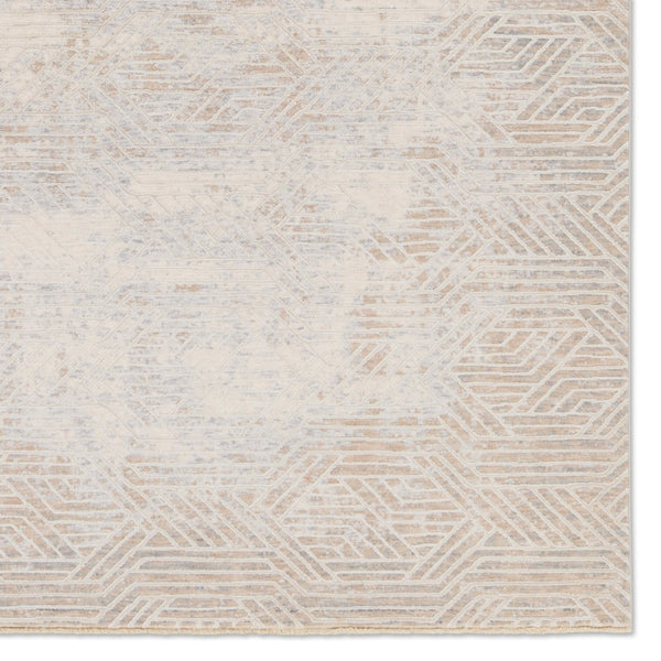Jaipur Living Aries Olympian ARI05 Power Loomed 100% Polyester Geometric Area Rug Tan 100% Polyester RUG155135