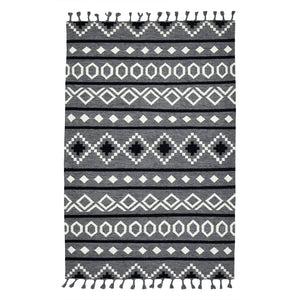 AMER Rugs Artifacts ARI-1 Flat-Weave Tribal Southwestern Area Rug Gray 9' x 12'