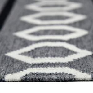 AMER Rugs Artifacts ARI-1 Flat-Weave Tribal Southwestern Area Rug Gray 9' x 12'