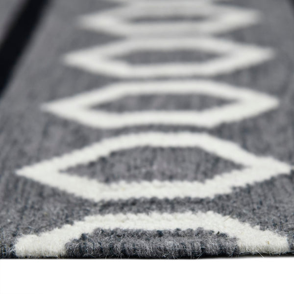 AMER Rugs Artifacts ARI-1 Flat-Weave Tribal Southwestern Area Rug Gray 9' x 12'