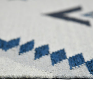 AMER Rugs Artifacts ARI-14 Flat-Weave Tribal Southwestern Area Rug Blue 9' x 12'