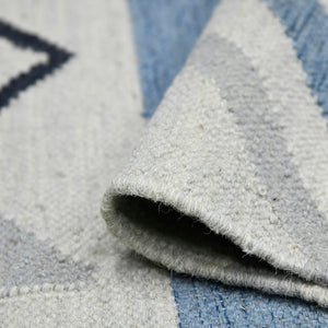 AMER Rugs Artifacts ARI-14 Flat-Weave Tribal Southwestern Area Rug Blue 9' x 12'