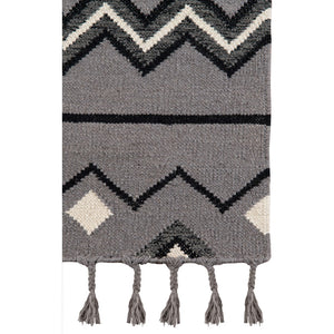 AMER Rugs Artifacts ARI-2 Flat-Weave Tribal Southwestern Area Rug Dove Gray 9' x 12'
