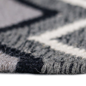 AMER Rugs Artifacts ARI-2 Flat-Weave Tribal Southwestern Area Rug Dove Gray 9' x 12'