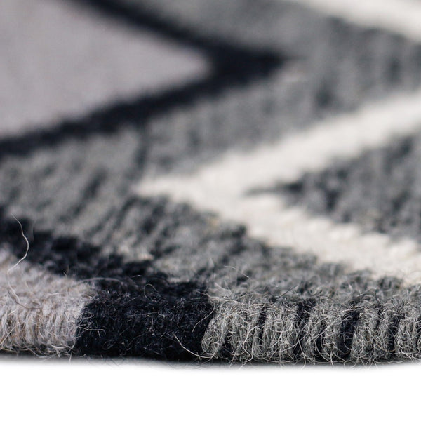 AMER Rugs Artifacts ARI-2 Flat-Weave Tribal Southwestern Area Rug Dove Gray 9' x 12'