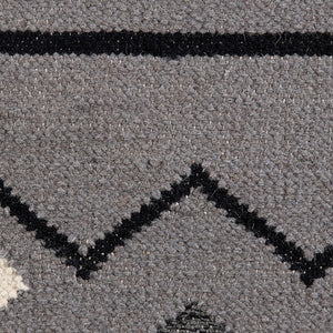 AMER Rugs Artifacts ARI-2 Flat-Weave Tribal Southwestern Area Rug Dove Gray 9' x 12'