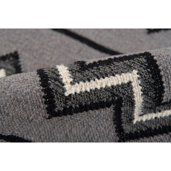 AMER Rugs Artifacts ARI-2 Flat-Weave Tribal Southwestern Area Rug Dove Gray 9' x 12'