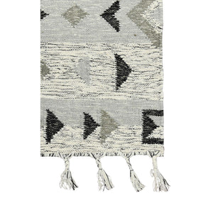 AMER Rugs Artifacts ARI-3 Flat-Weave Tribal Southwestern Area Rug Silver 9' x 12'