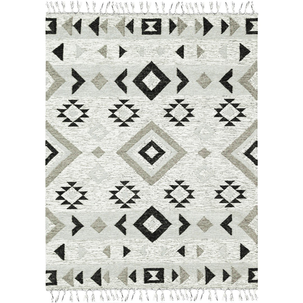 AMER Rugs Artifacts ARI-3 Flat-Weave Tribal Southwestern Area Rug Silver 9' x 12'