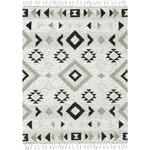 AMER Rugs Artifacts ARI-3 Flat-Weave Tribal Southwestern Area Rug Silver 9' x 12'