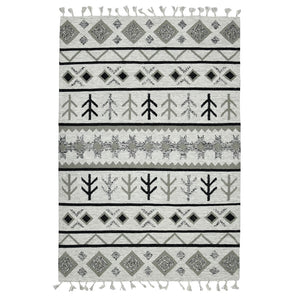 AMER Rugs Artifacts ARI-4 Flat-Weave Tribal Southwestern Area Rug Ivory 9' x 12'