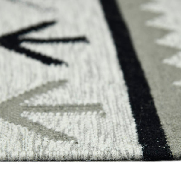 AMER Rugs Artifacts ARI-4 Flat-Weave Tribal Southwestern Area Rug Ivory 9' x 12'