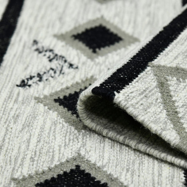 AMER Rugs Artifacts ARI-4 Flat-Weave Tribal Southwestern Area Rug Ivory 9' x 12'