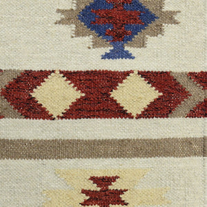 AMER Rugs Artifacts ARI-6 Flat-Weave Tribal Southwestern Area Rug Red/Ivory 9' x 12'