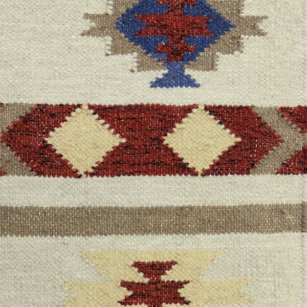 AMER Rugs Artifacts ARI-6 Flat-Weave Tribal Southwestern Area Rug Red/Ivory 9' x 12'