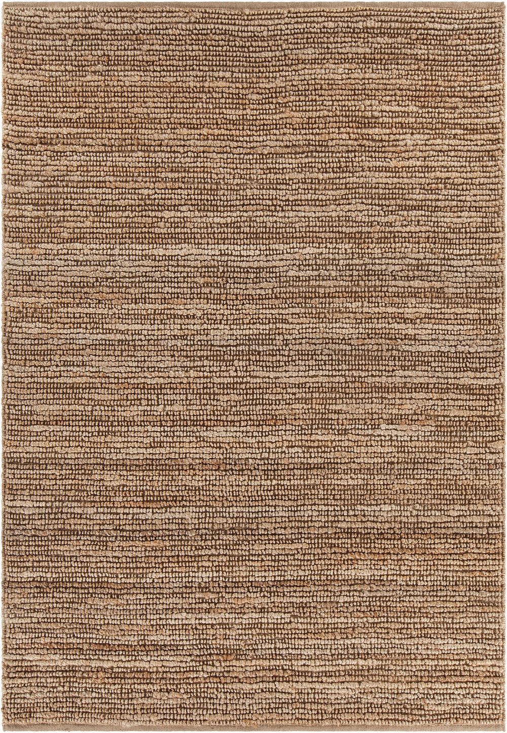 Chandra Rugs Arlene 100% Jute Hand-Woven Solid Color Jute Rug Natural 9' x 13'